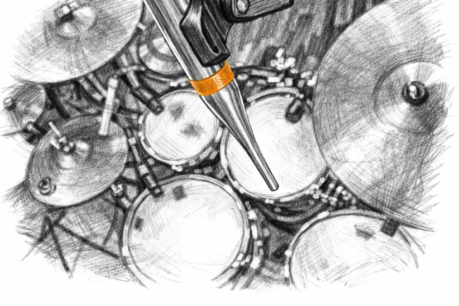 Earthworks microphone recording overhead O/H drums